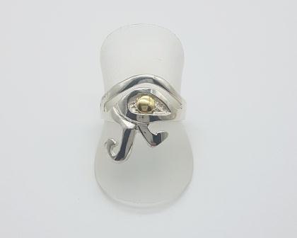 ANILLO HORUS CALADO PLATA C.O