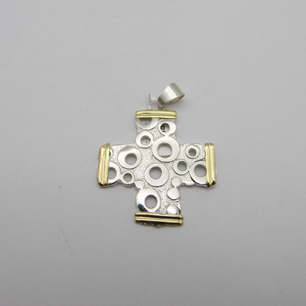 DIJE.CRUZ CALADA /PLATA C.ORO