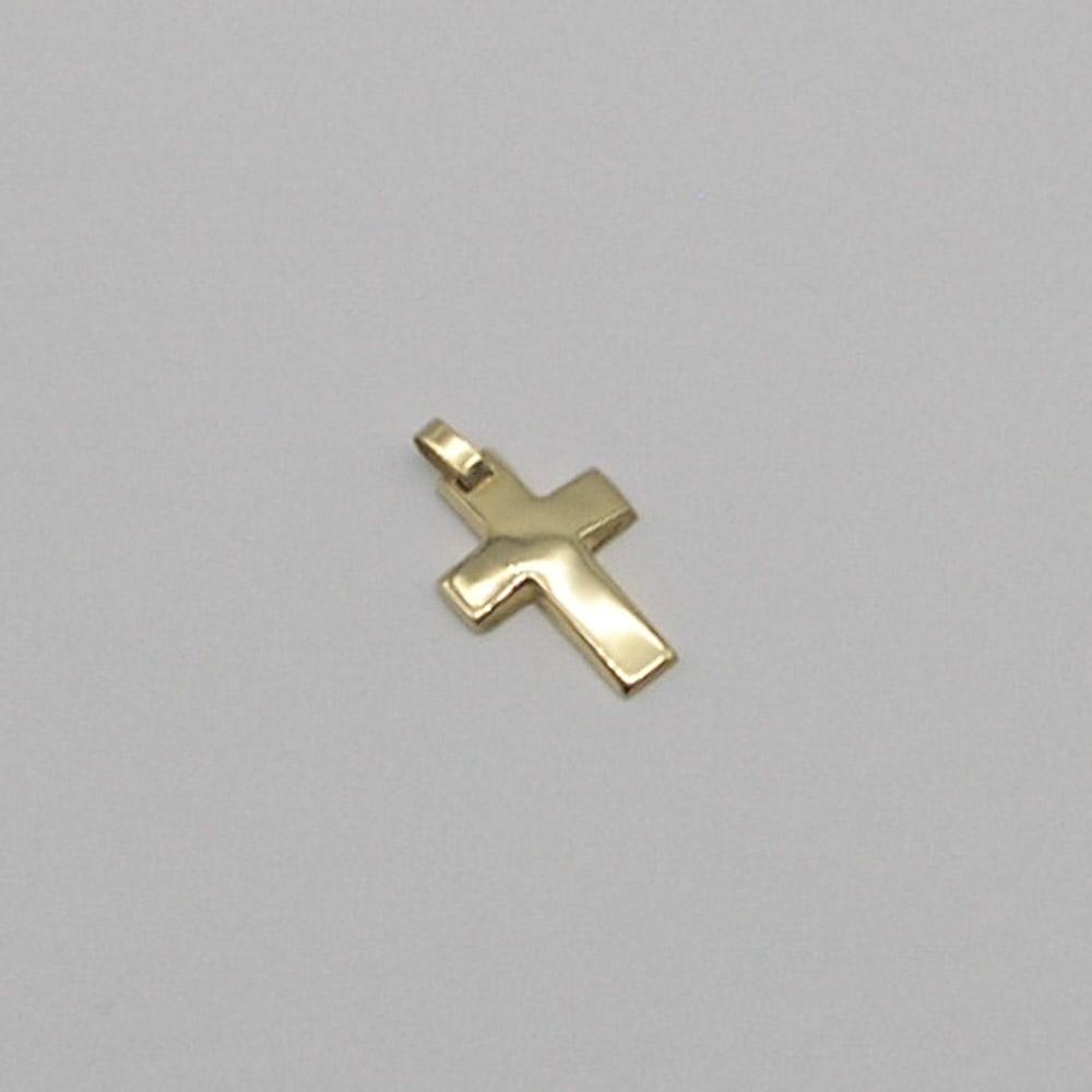 DIJE CRUZ ENCAMISADA N°2 12x19MM /O.ROJO