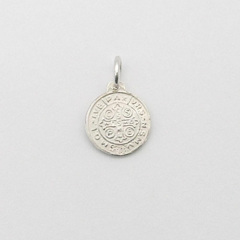 MEDALLA SAN BENITO 10MM /PLATA