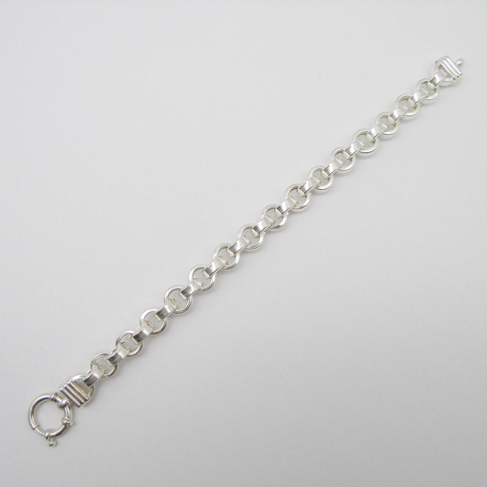 PULSERA ROLO PLANA 19CM 5000 /PLATA