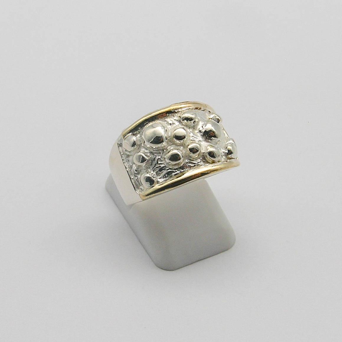 ANILLO BURBUJAS /PLATA Y ORO