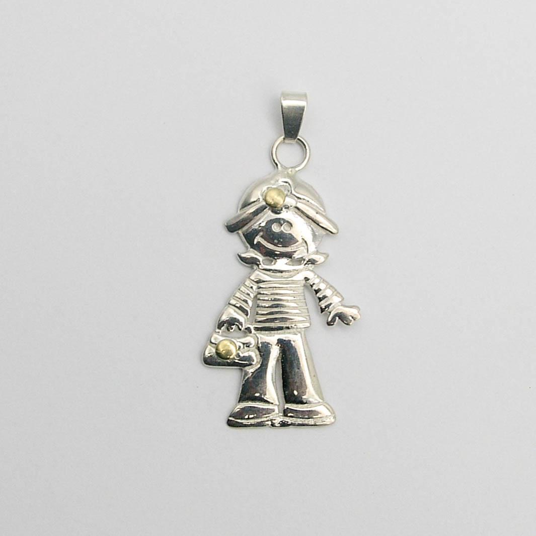 DIJE NENA CON APLIQUES /PLATA Y ORO