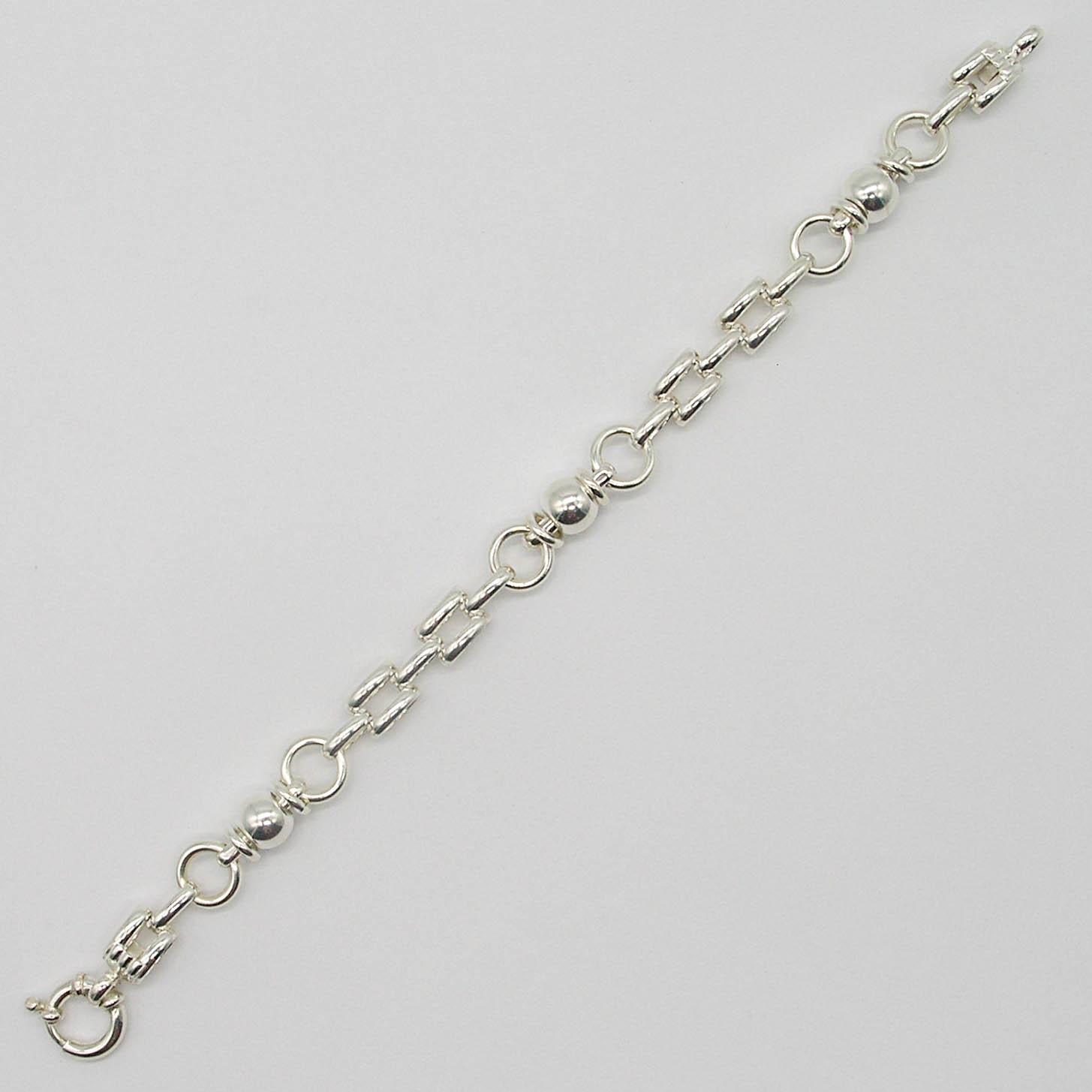PULSERA PANTHER ARGOLLAS BOLAS MARINERO 247x19CM / PLATA