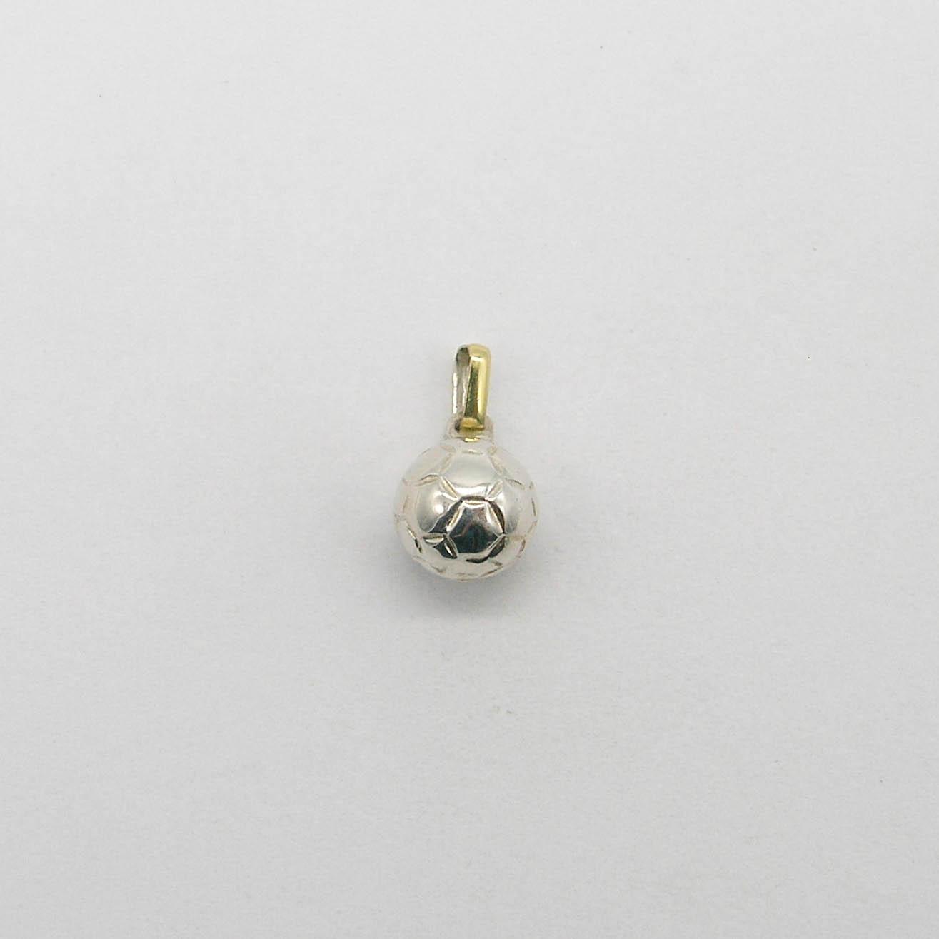 DIJE PELOTA FUTBOL /PLATA Y ORO