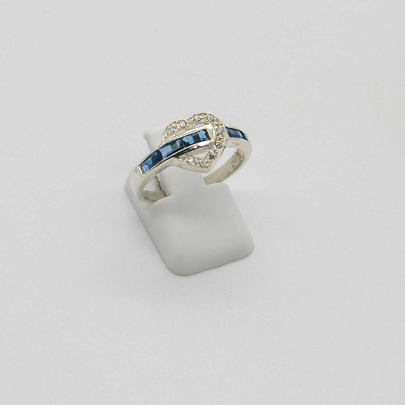 ANILLO CORAZON CUBICS 550 /PLATA 