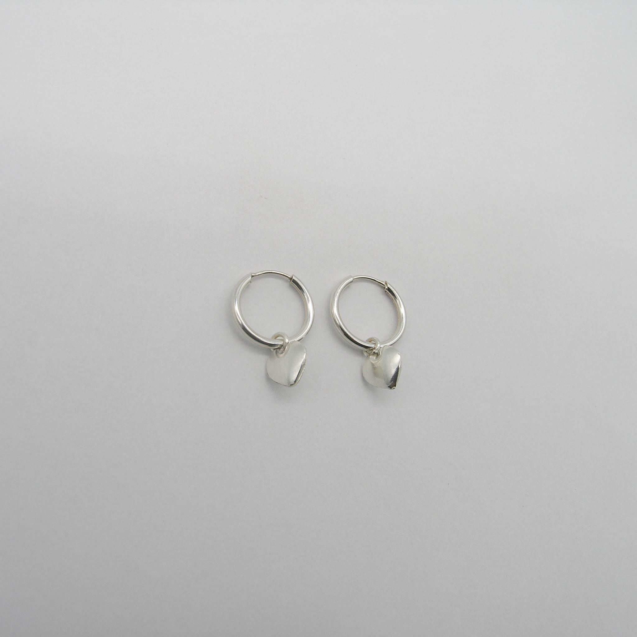 AROS ARGOLLA 14MM FINO CORAZON /PLATA
