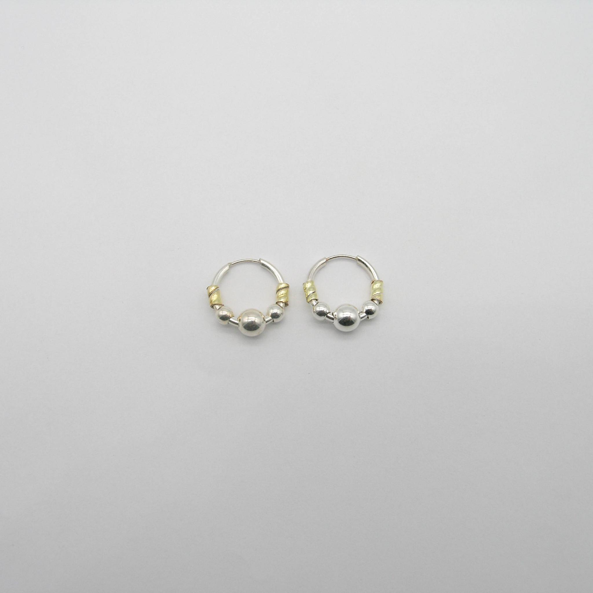 AROS ARGOLLA 16MM 3BOLITAS /PLATA Y ORO