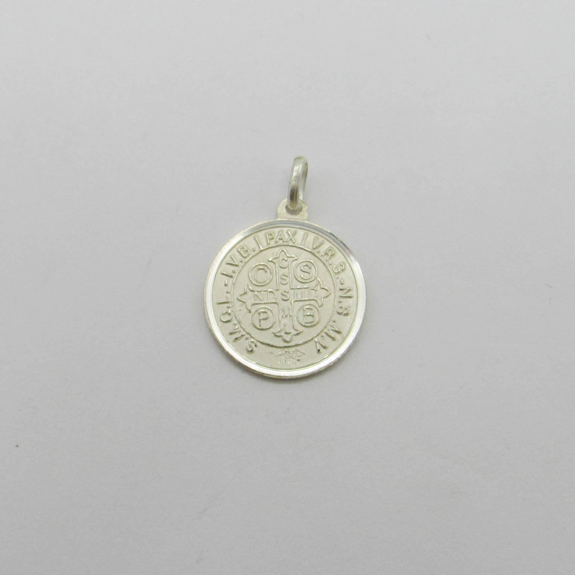 MEDALLA SAN BENITO 17MM /PLATA