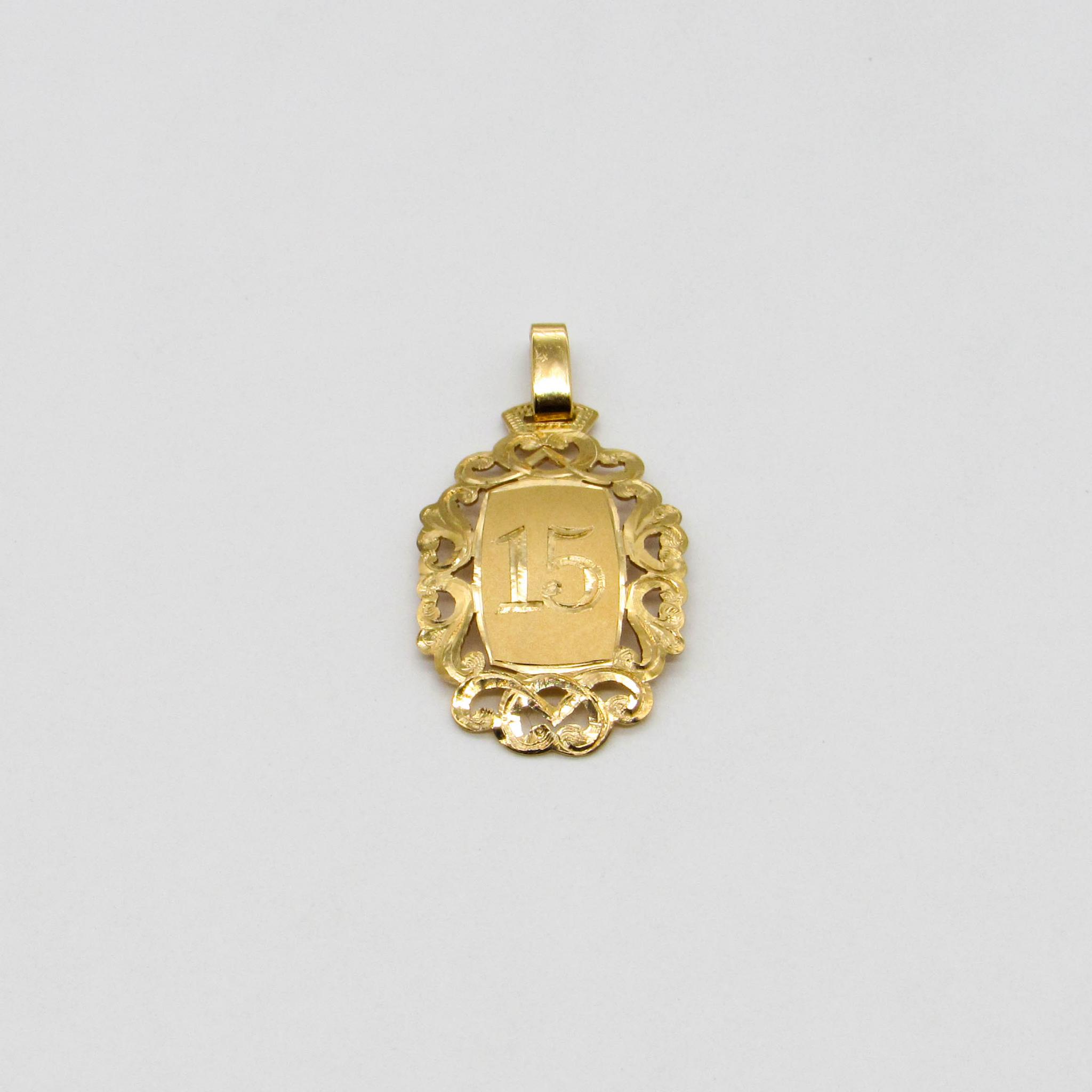 MEDALLA FILIGRANA 16x25MM  /O.ROJO
