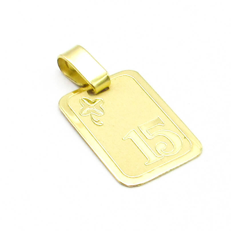MEDALLA 15AÑOS 10x15MM 800 /O. AMARILLO