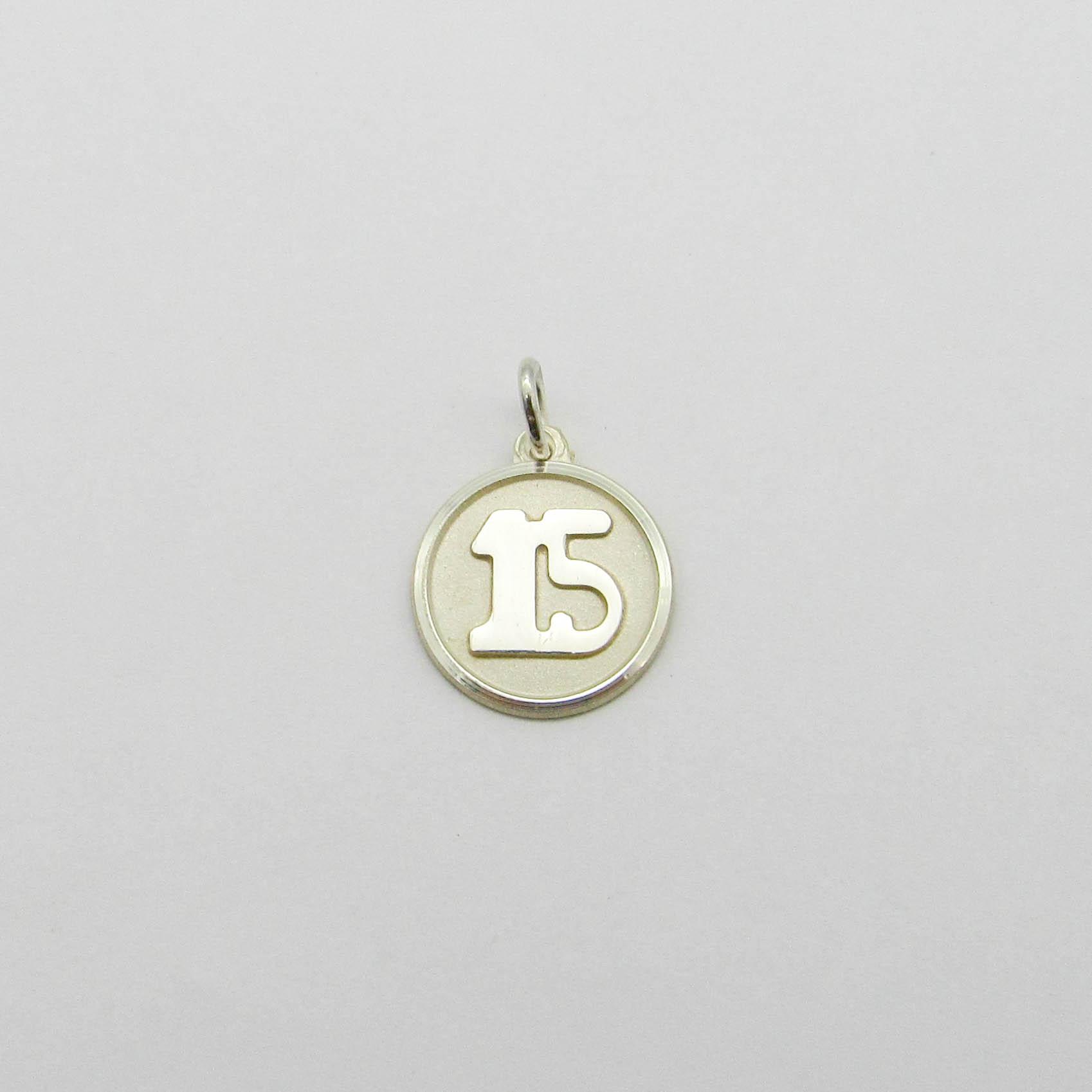 MEDALLA 15 AÑOS 12MM /PLATA