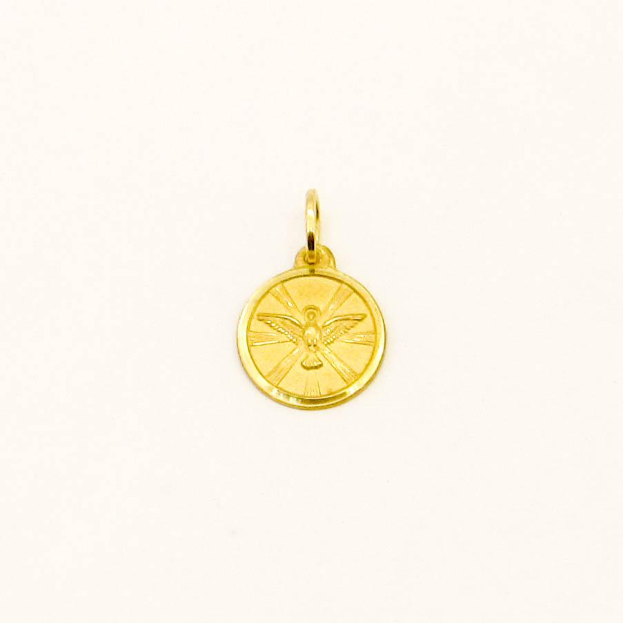 MEDALLA ESPIRITU SANTO 10MM /O.AMARILLO