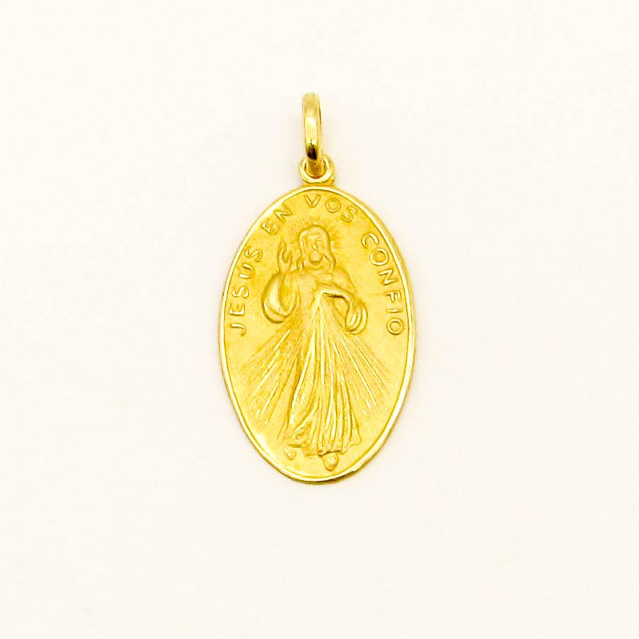 MEDALLA MISERICORDIOSO14x23MM /O.AMARILLO