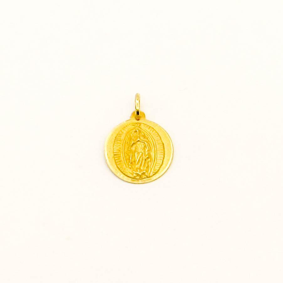 MEDALLA VIRGEN DE GUADALUPE 13MM /O.AMARILLO