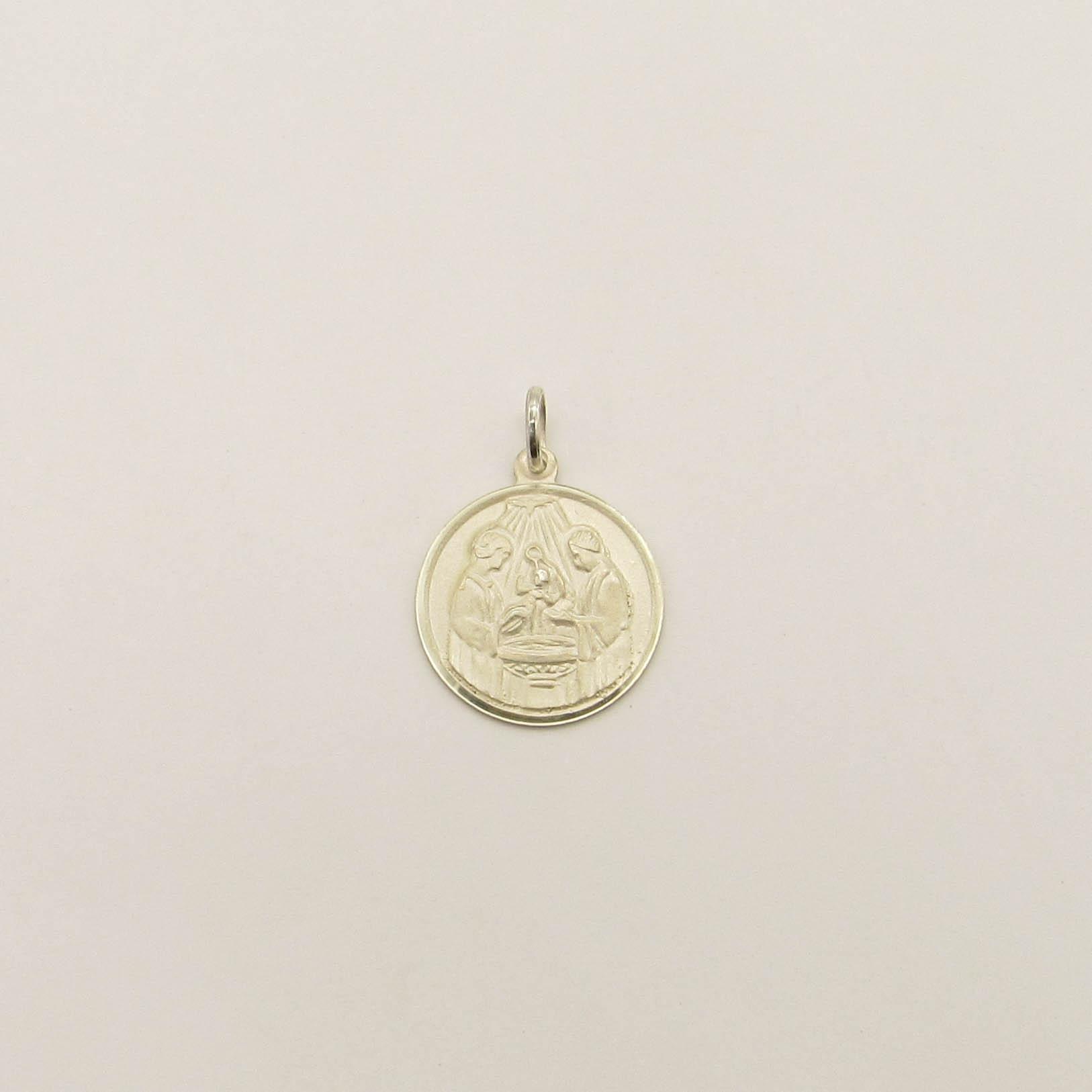 MEDALLA BAUTISMO 20MM /PLATA