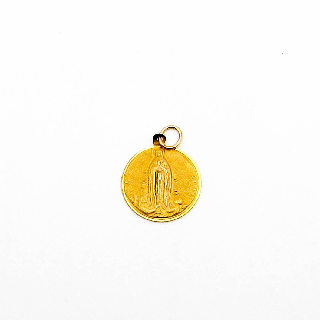 MEDALLA VIRGEN DE FATIMA 15MM /O.ROJO