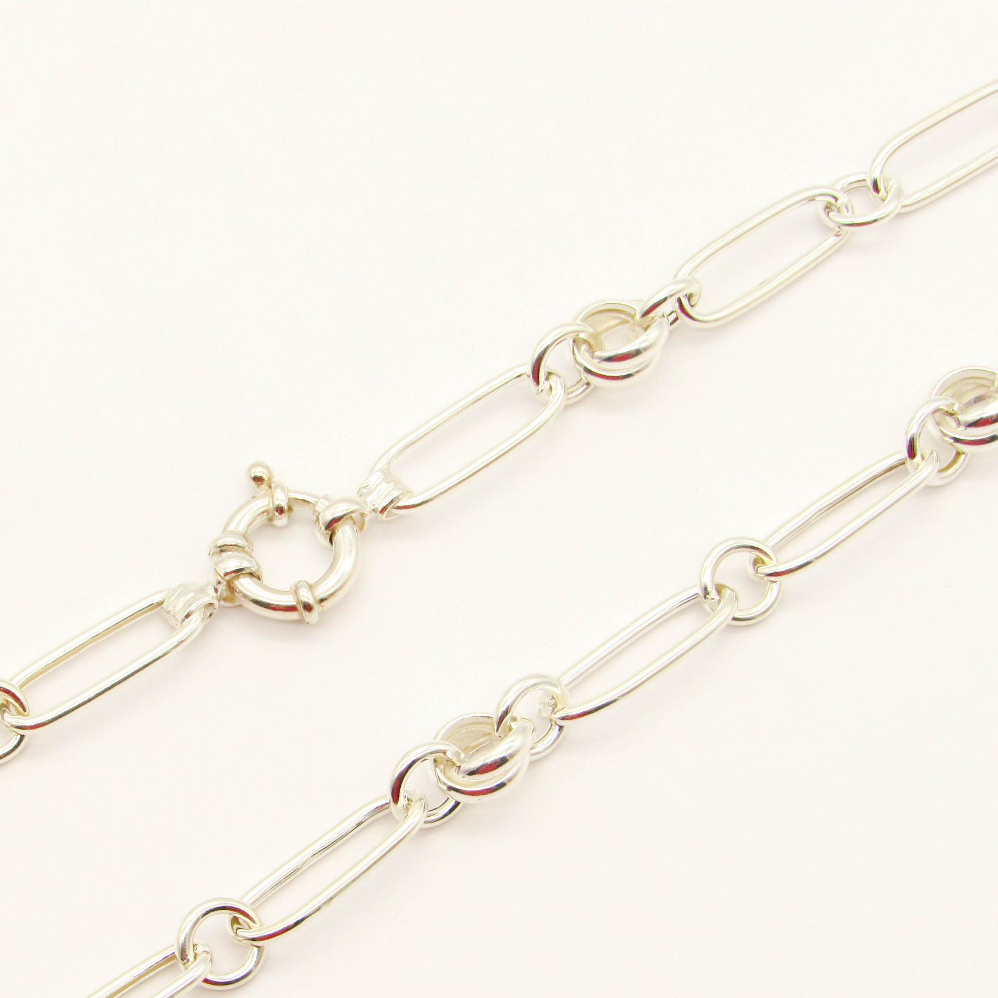 GARGANTILLA OVALOS ARGOLLAS MARINERO 940x45CM /PLATA 