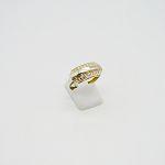 ANILLO DOBLE 1/2 SINFIN CUBICS /PLATA