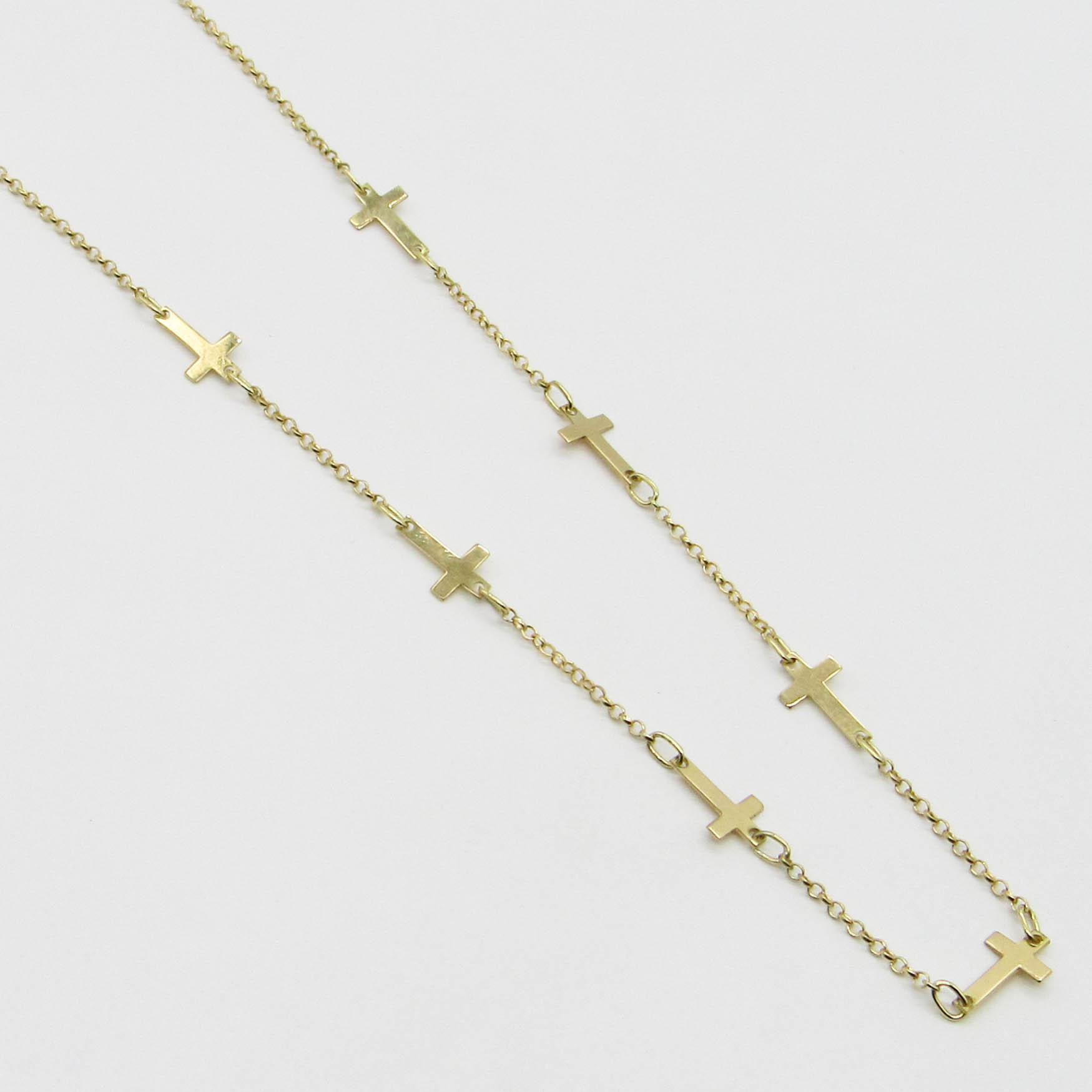 COLLAR CRUCES x40CM /O.AMARILLO