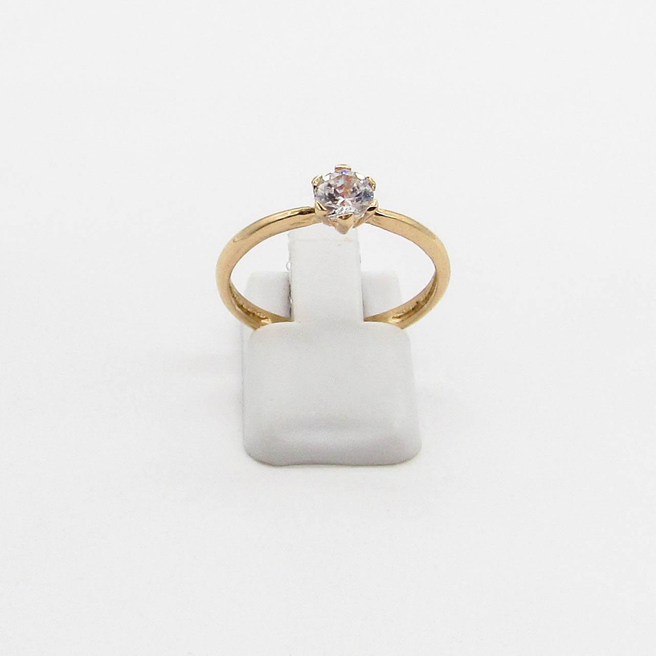 ANILLO.SOLITARIO CUBIC GRIFAS *6 /O.ROJO