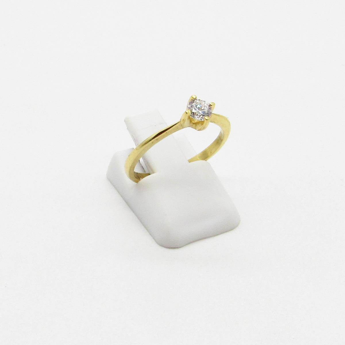 ANILLO CINTILLO SOLITARIO CUBIC 3474 /O.AMARILLO