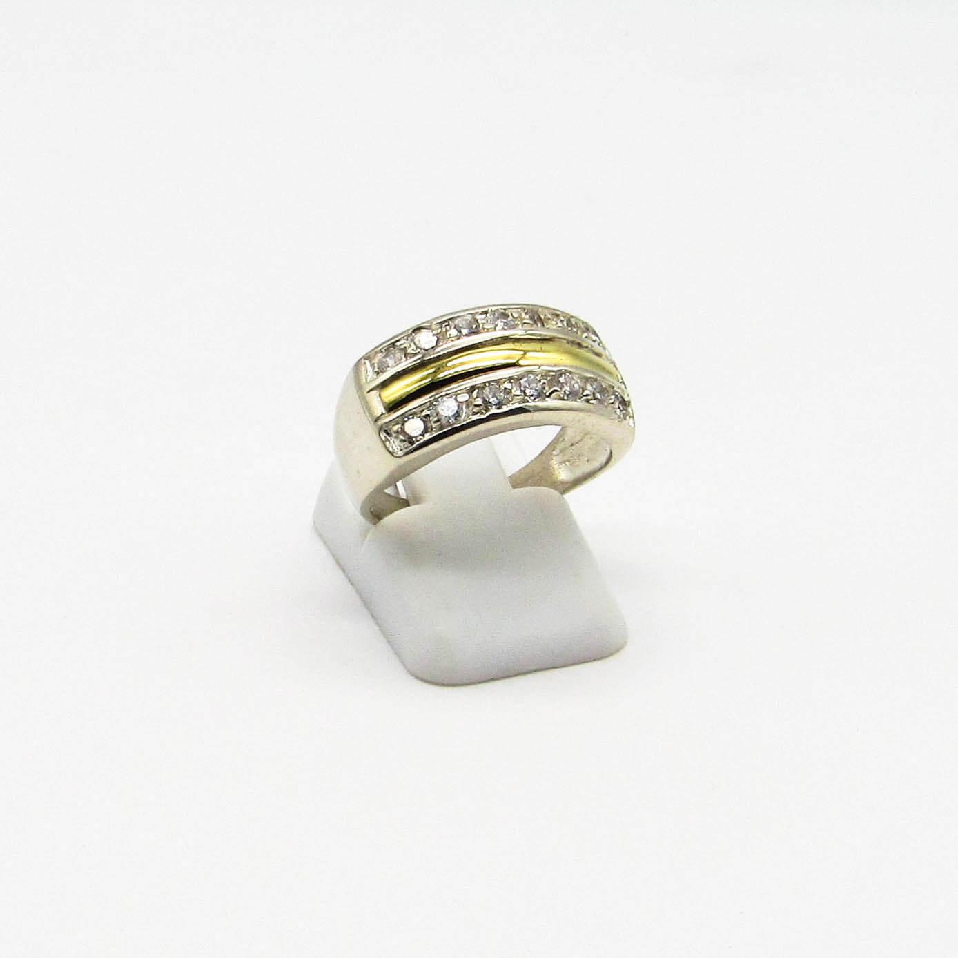 ANILLO DOBLE 1/2 SINFIN /PLATA Y ORO