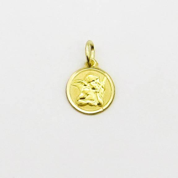 MEDALLA ANGEL RAFAEL 10MM /O.AMARILLO