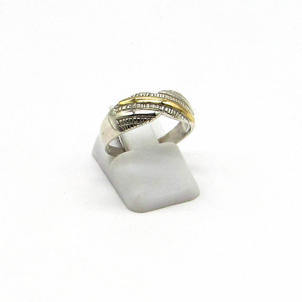 ANILLO BOMBE CENTRO /PLATA Y ORO