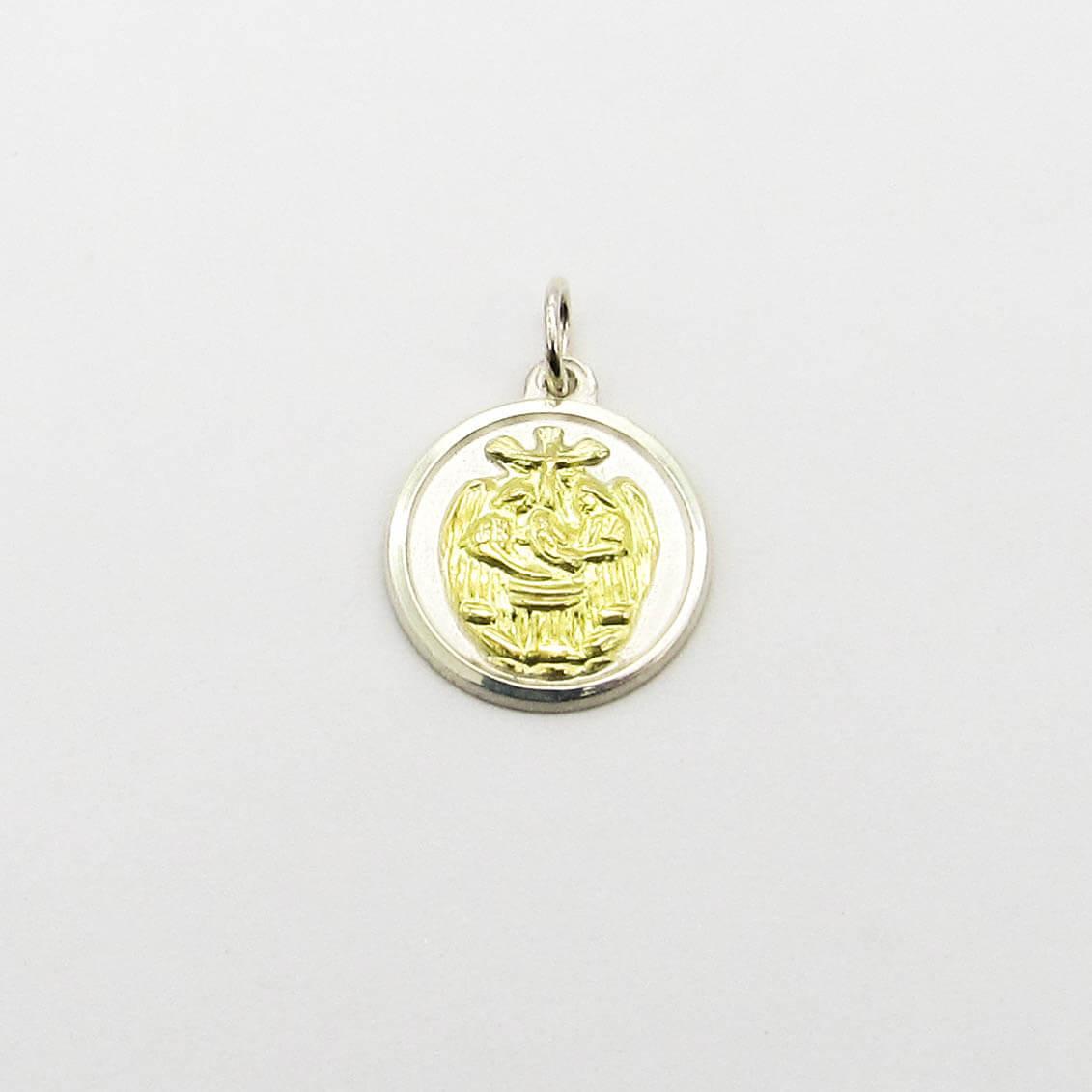 MEDALLA BAUTISMO 12MM (C) /PLATA Y ORO