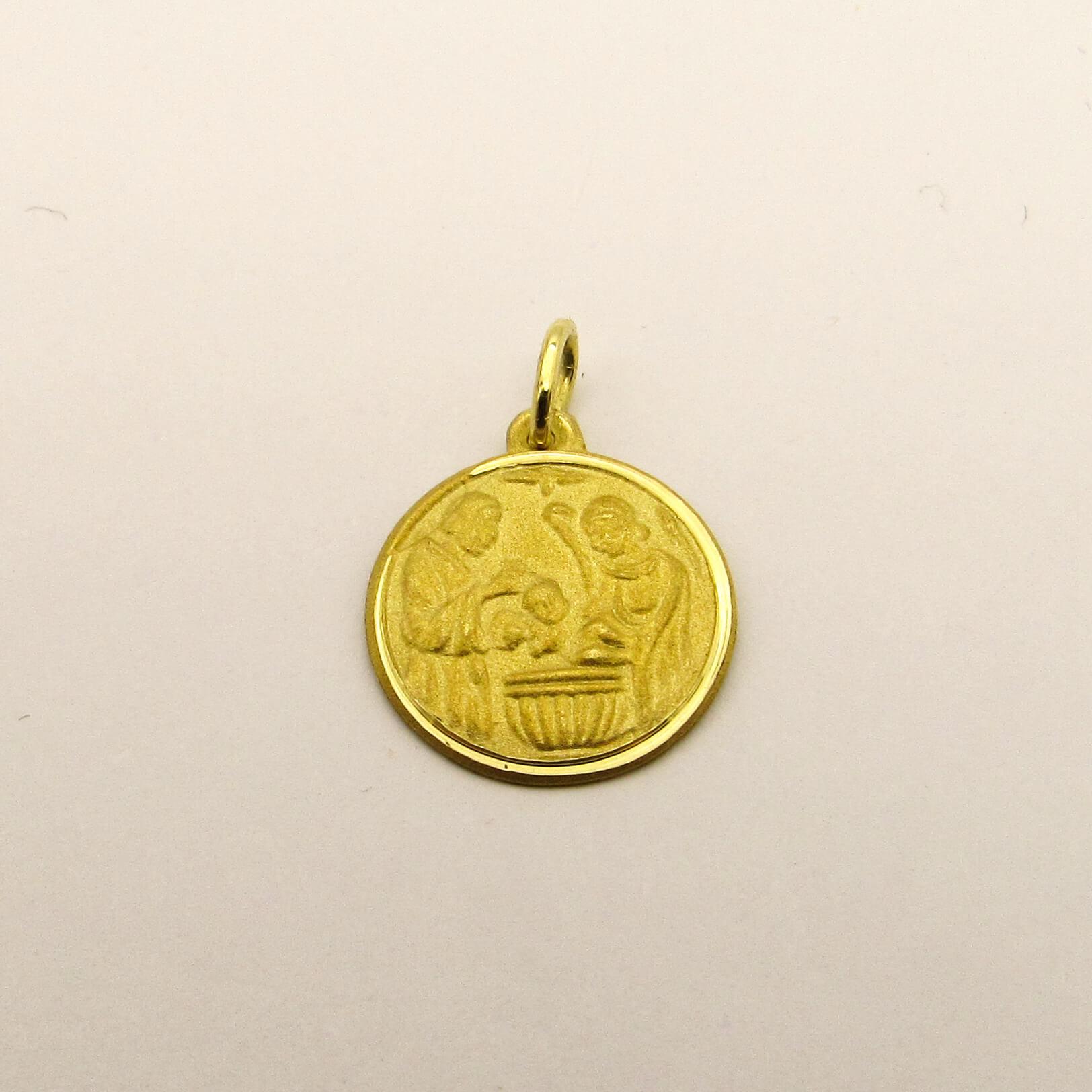 MEDALLA BAUTISMO 13MM /O.AMARILLO
