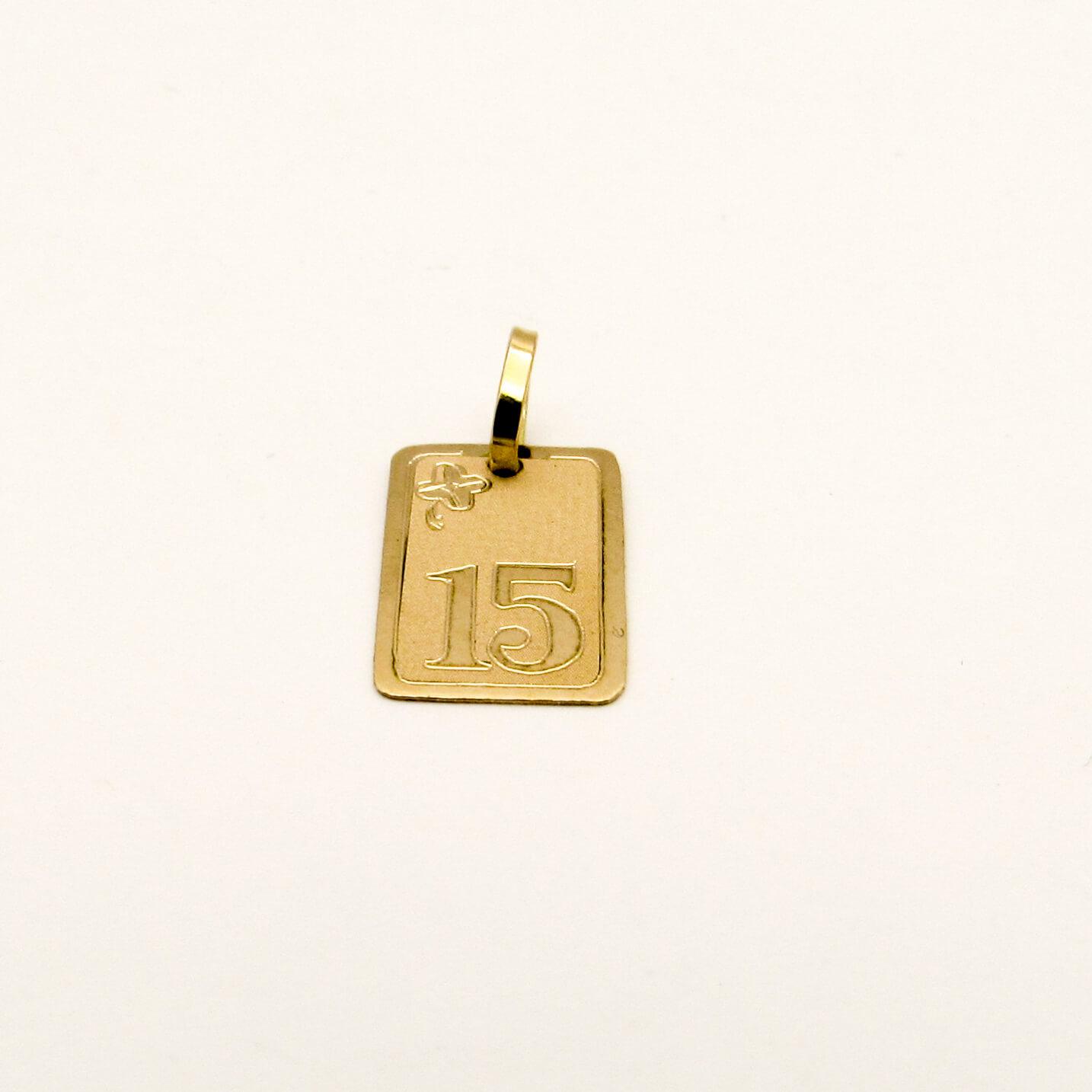 MEDALLA 15 AÑOS 8x13MM  /O.ROJO