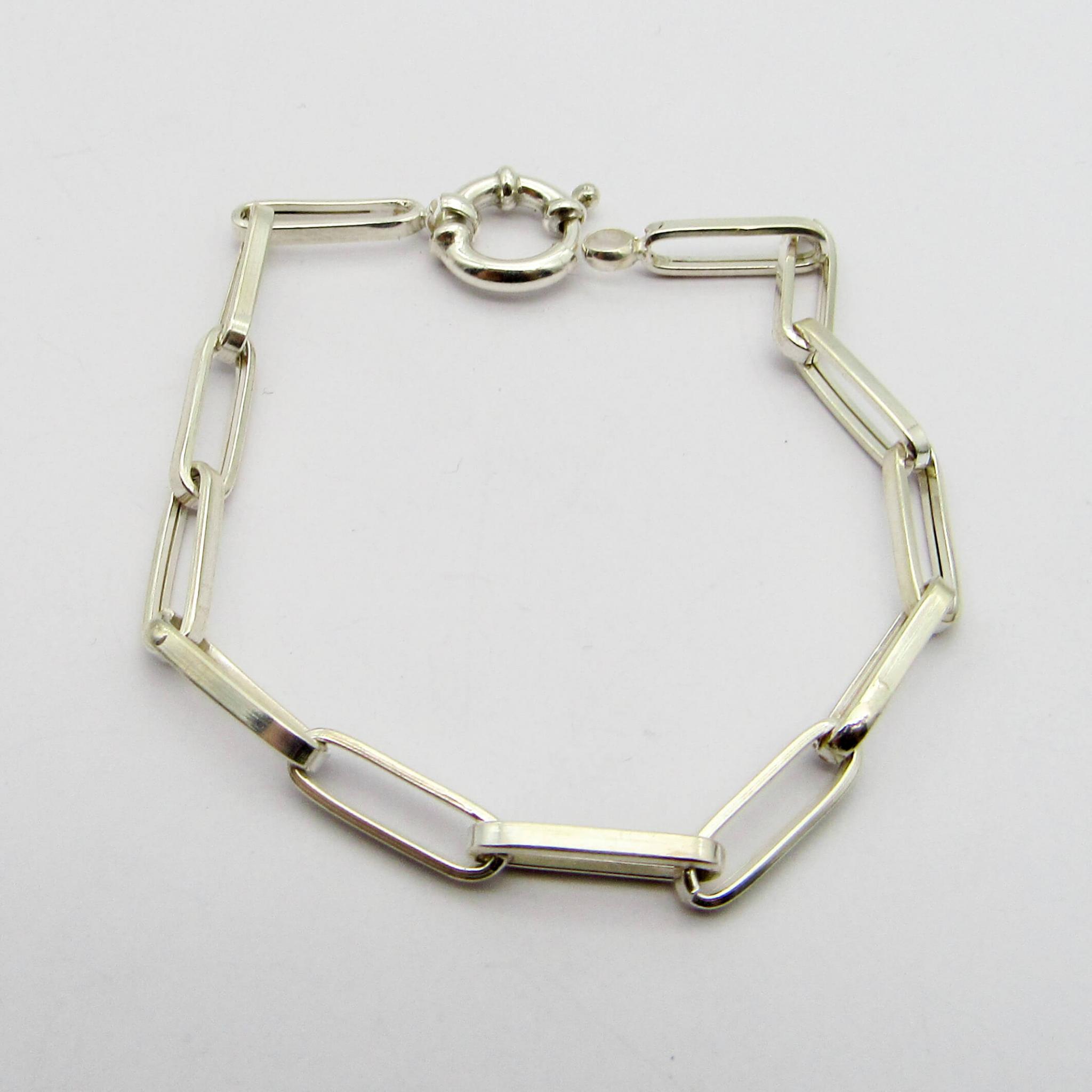 PULSERA OVALOS GA6025 MARINERO 19CM /PLATA
