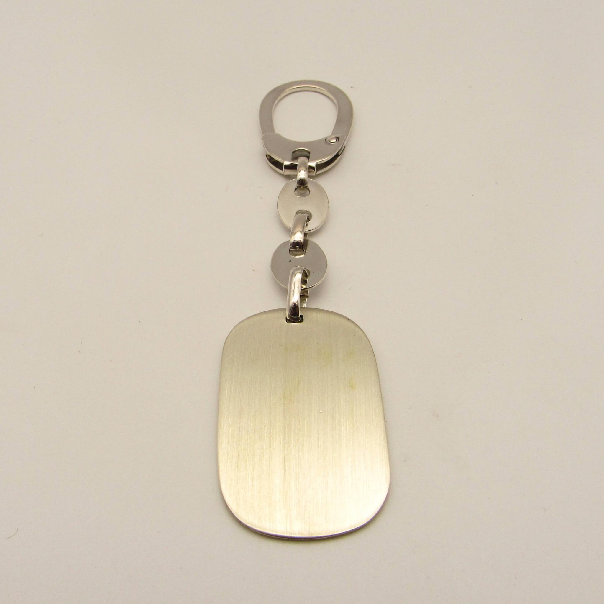 LLAVERO OVAL 25x35MM /PLATA