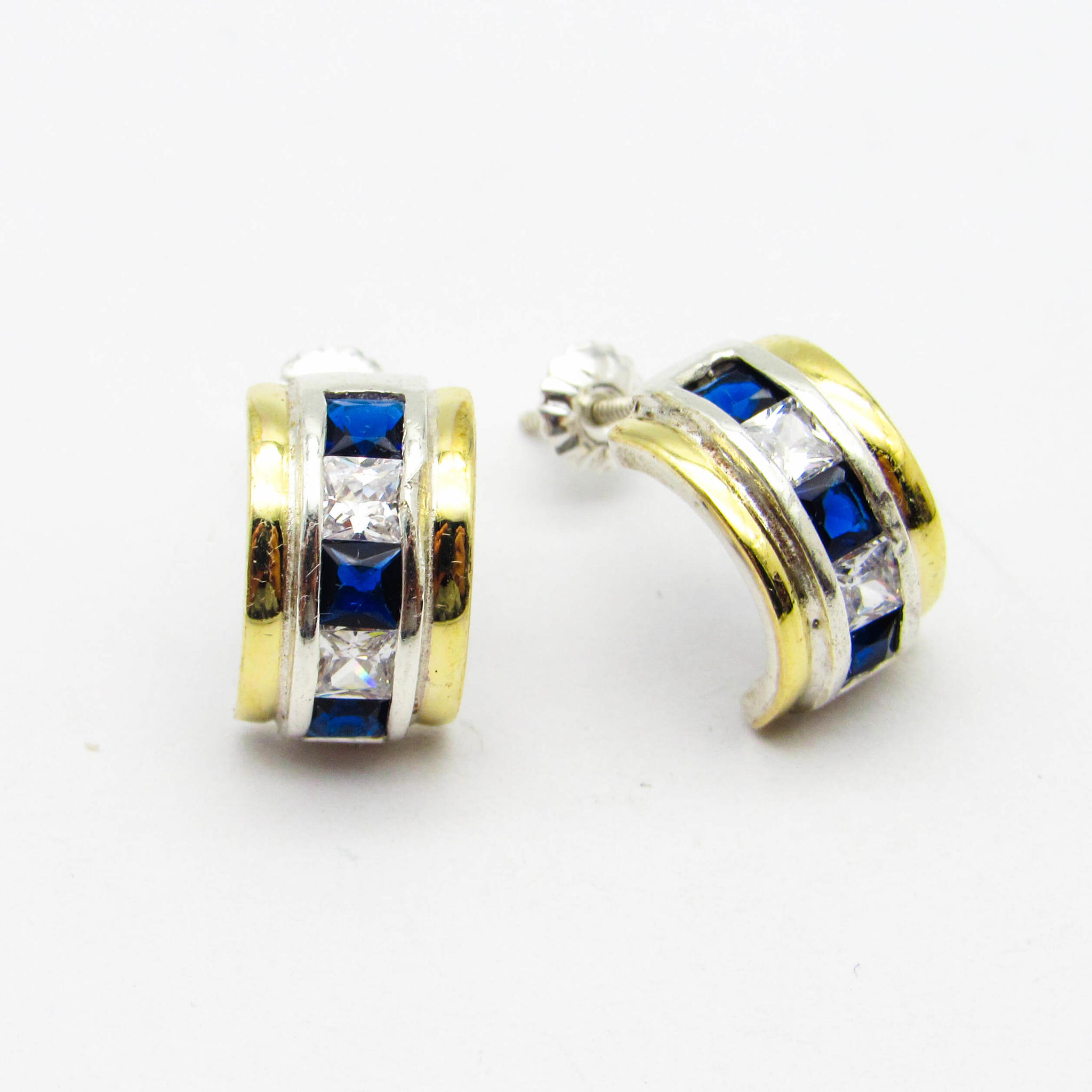 AROS 1/2 ARGOLLA CUBICS  /PLATA Y ORO