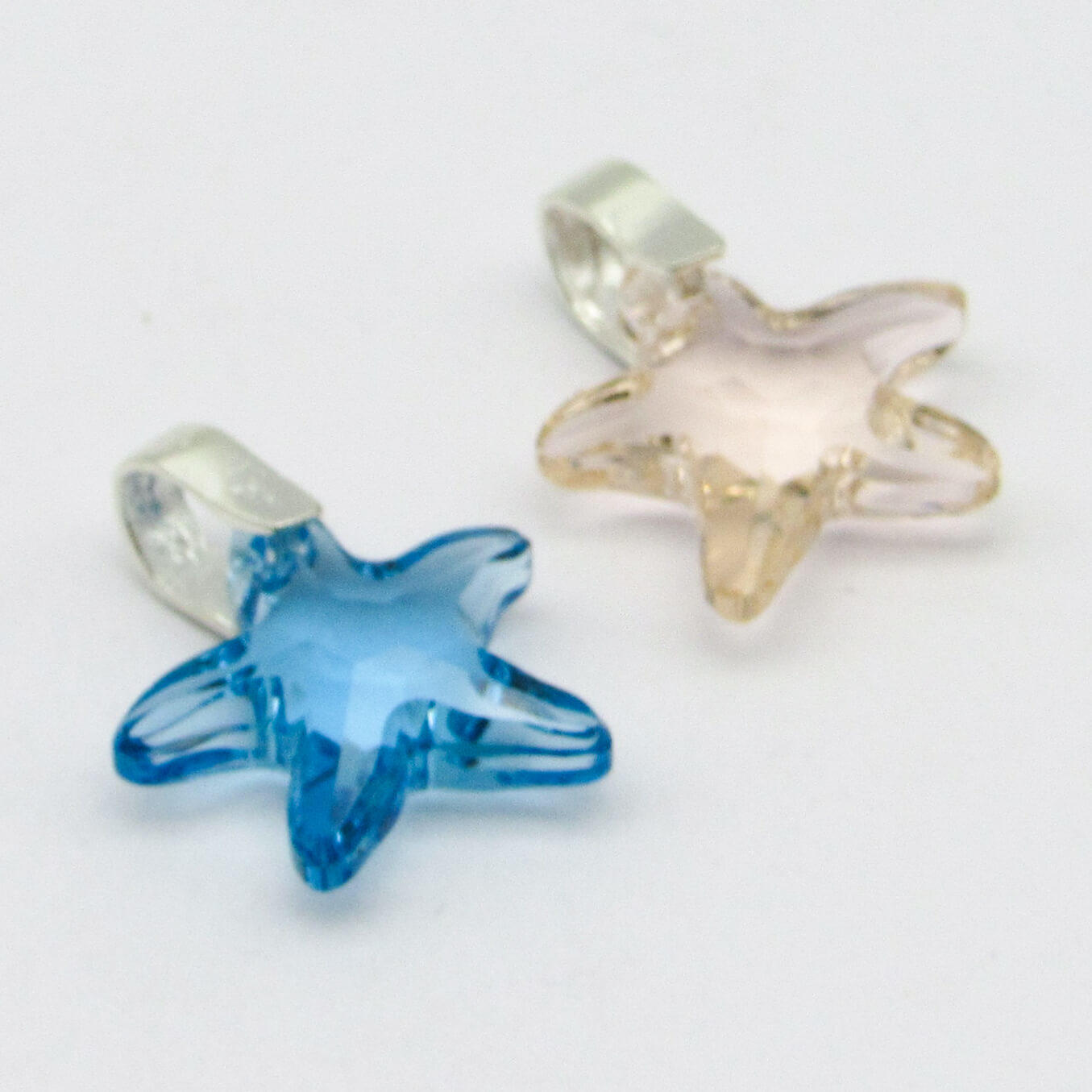 DIJE ESTRELLA MARINA CRISTAL 17MM /PLATA