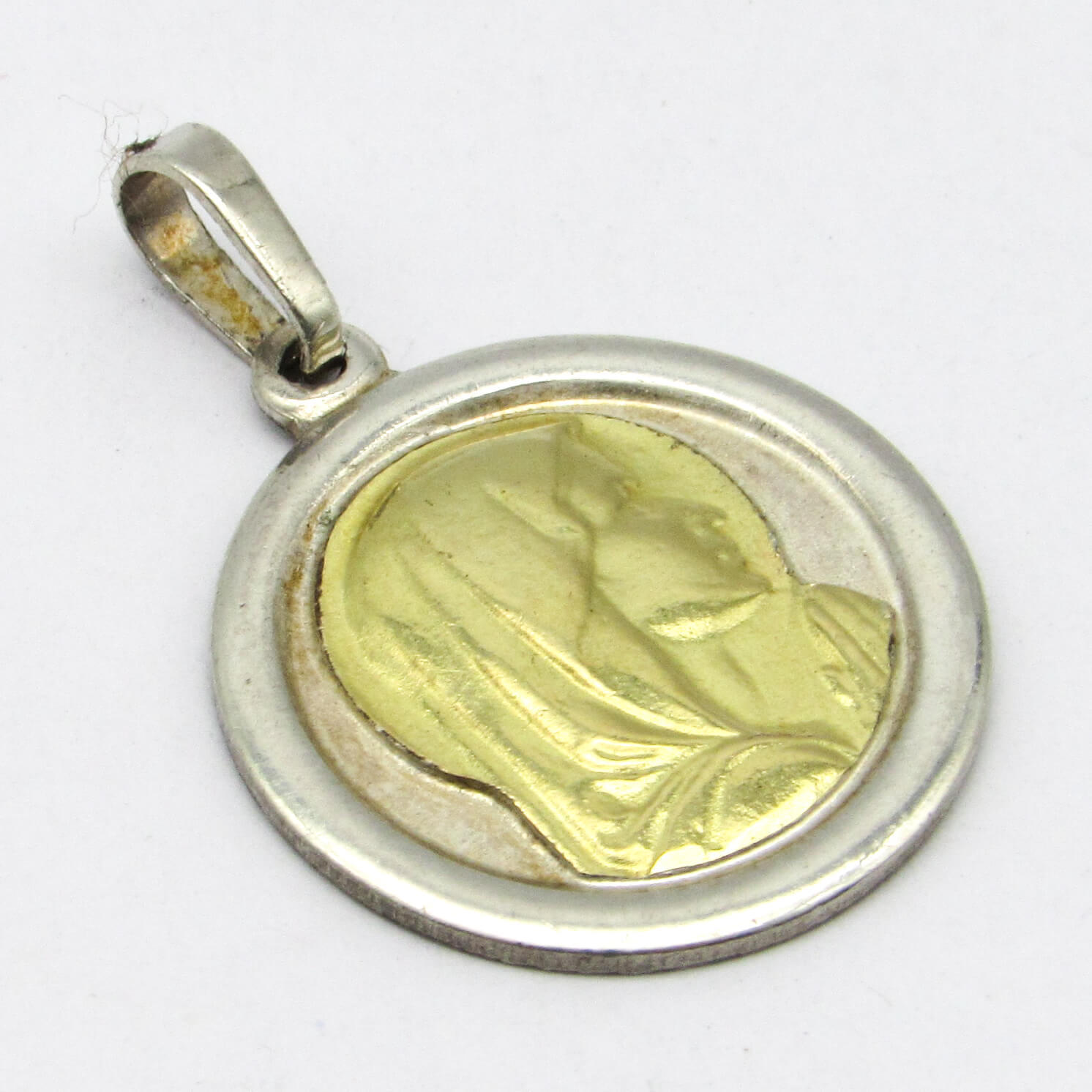 MEDALLA VIRGEN NIÑA VIROLA 20MM /PLATA Y ORO