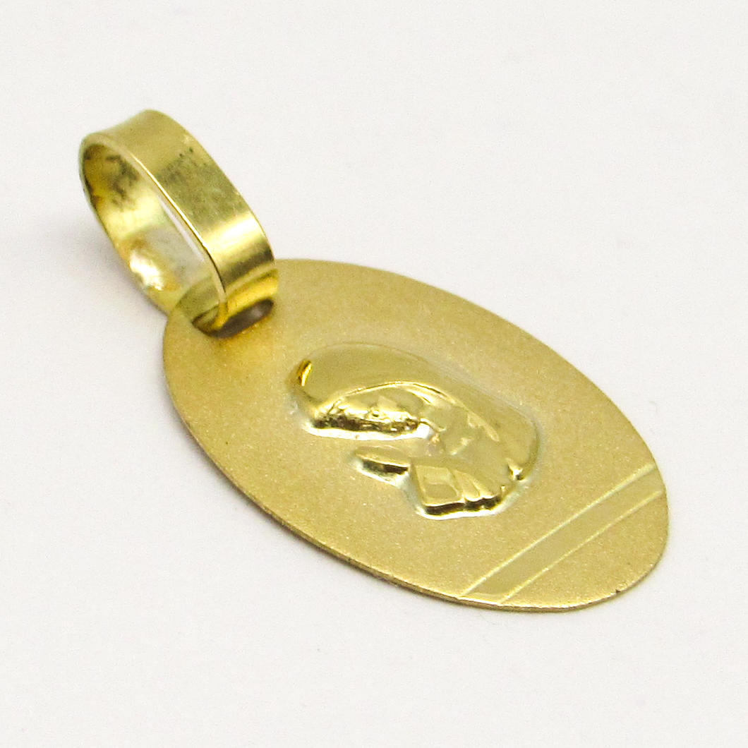 MEDALLA OVAL VIRGEN NIÑA 10x16MM /O.AMARILLO