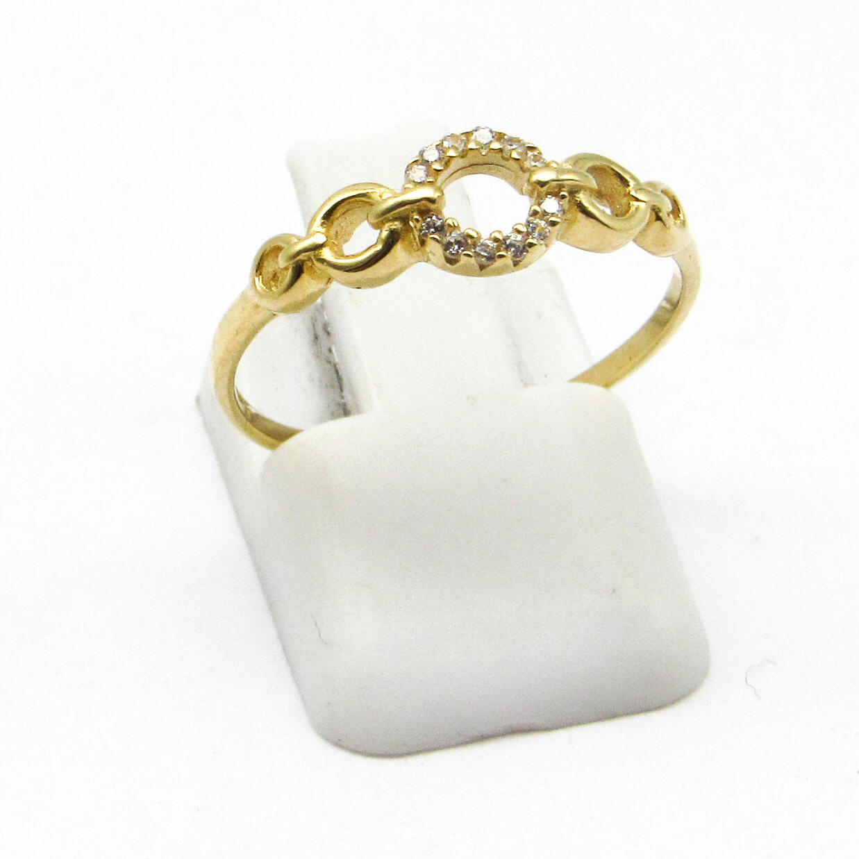 ANILLO CALADO CENTRO CUBICS /O.ROJO