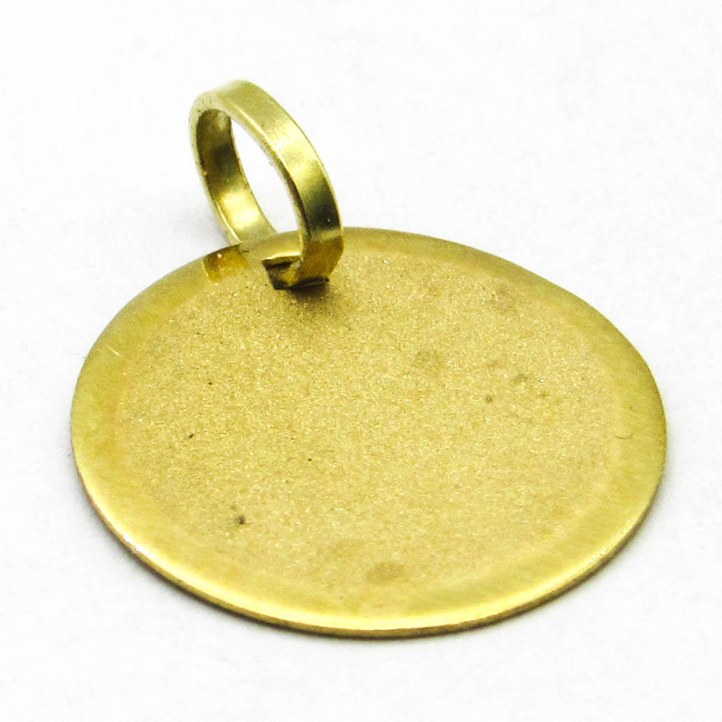 MEDALLA 13MM BORDE PULIDO /O.AMARILLO