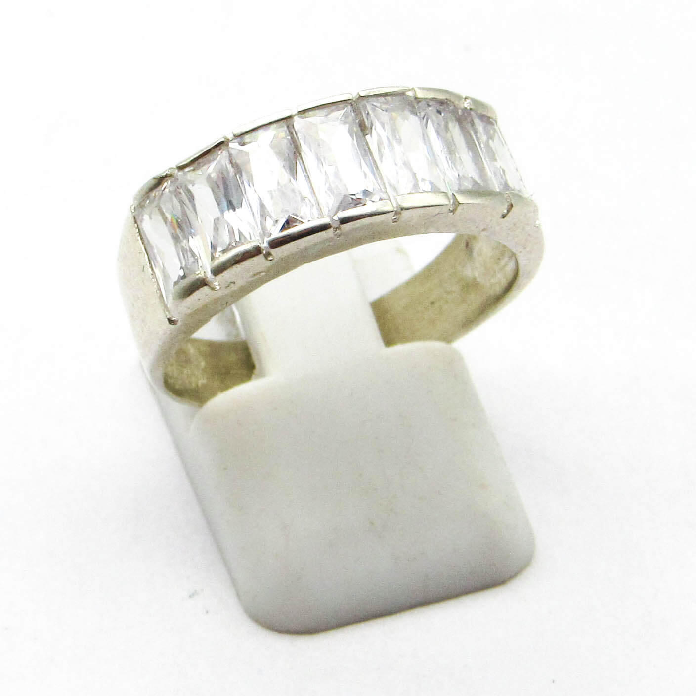 ANILLO 1/2 SINFIN BAGUETTES (C)  /PLATA