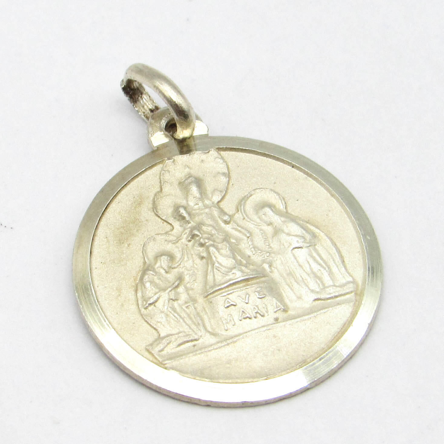 MEDALLA VIRGEN DE POMPEYA 17MM /PLATA