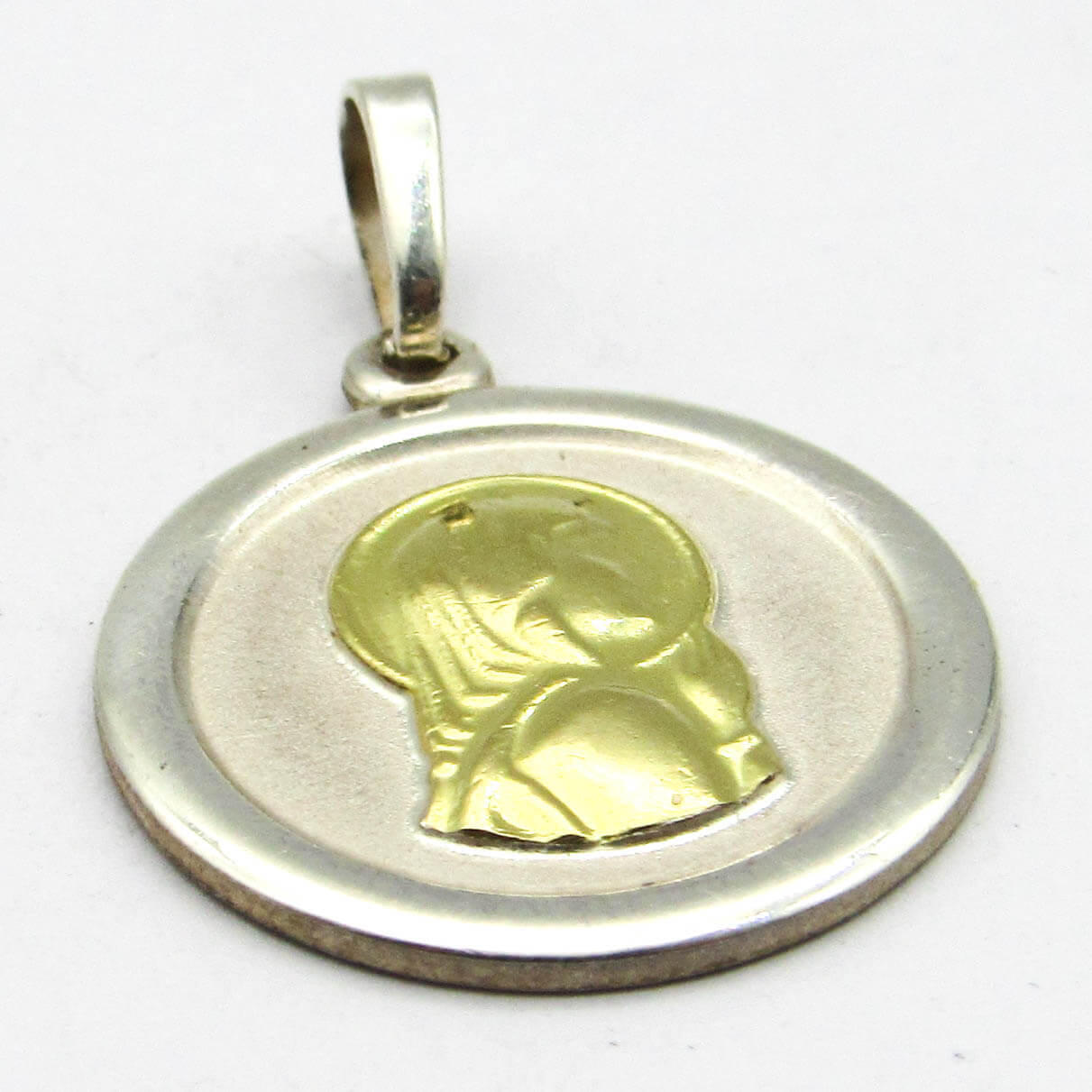 MEDALLA VIRGEN NIÑA 20MM VIROLA /PLATA Y ORO