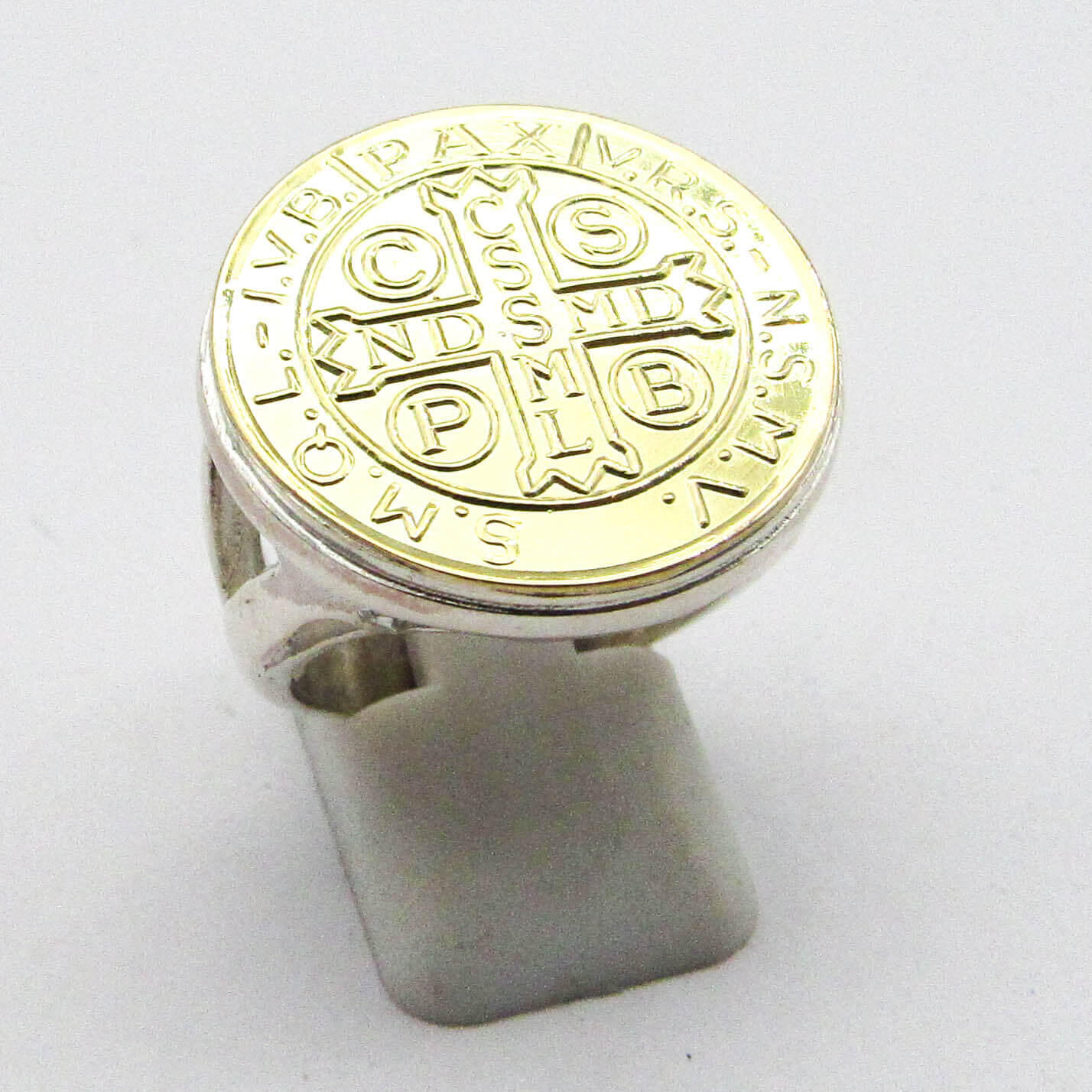 SELLO SAN BENITO 24MM /PLATA Y ORO