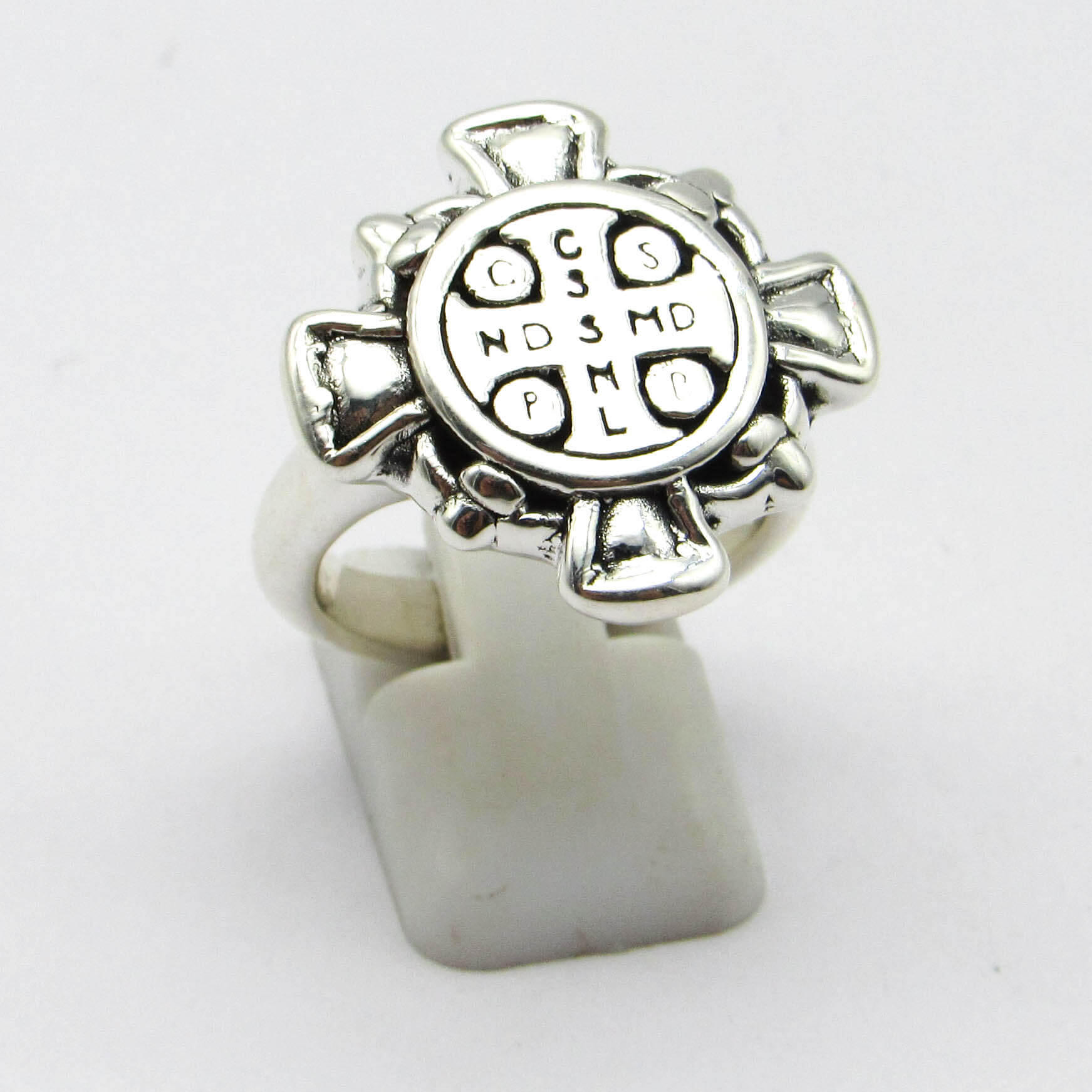 ANILLO CRUZ  SAN BENITO INFLADO /PLATA