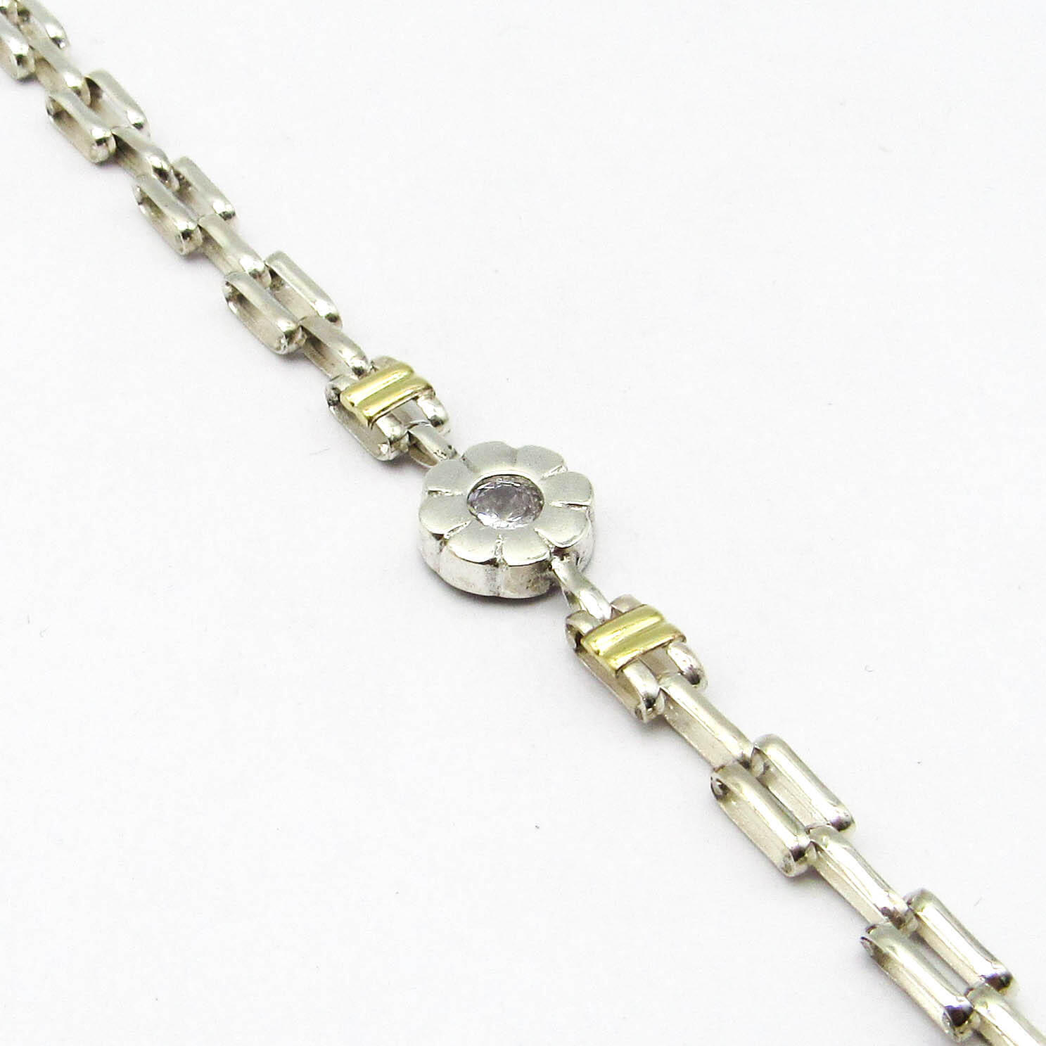 PULSERA PANTHER CENTRO FLOR CUBIC /PLATA Y ORO
