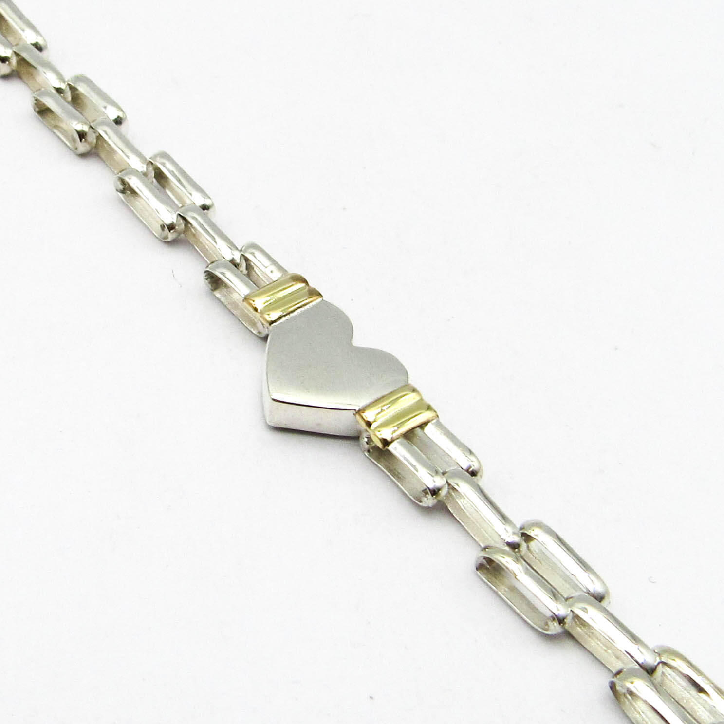 PULSERA PANTHER CENTRO CORAZON /PLATA Y ORO