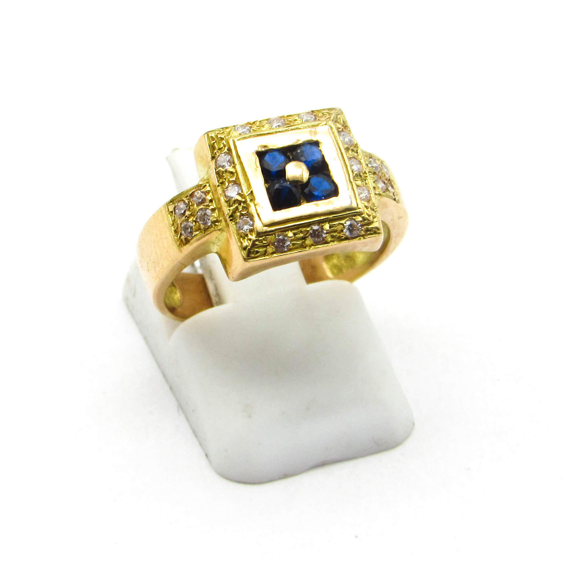 ANILLO CUBICS CENTRO CUADRADO /O.ROJO