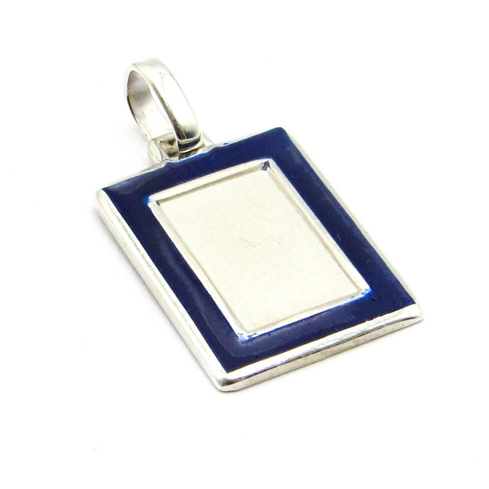 MEDALLA 12x17MM  ESMALTE /PLATA