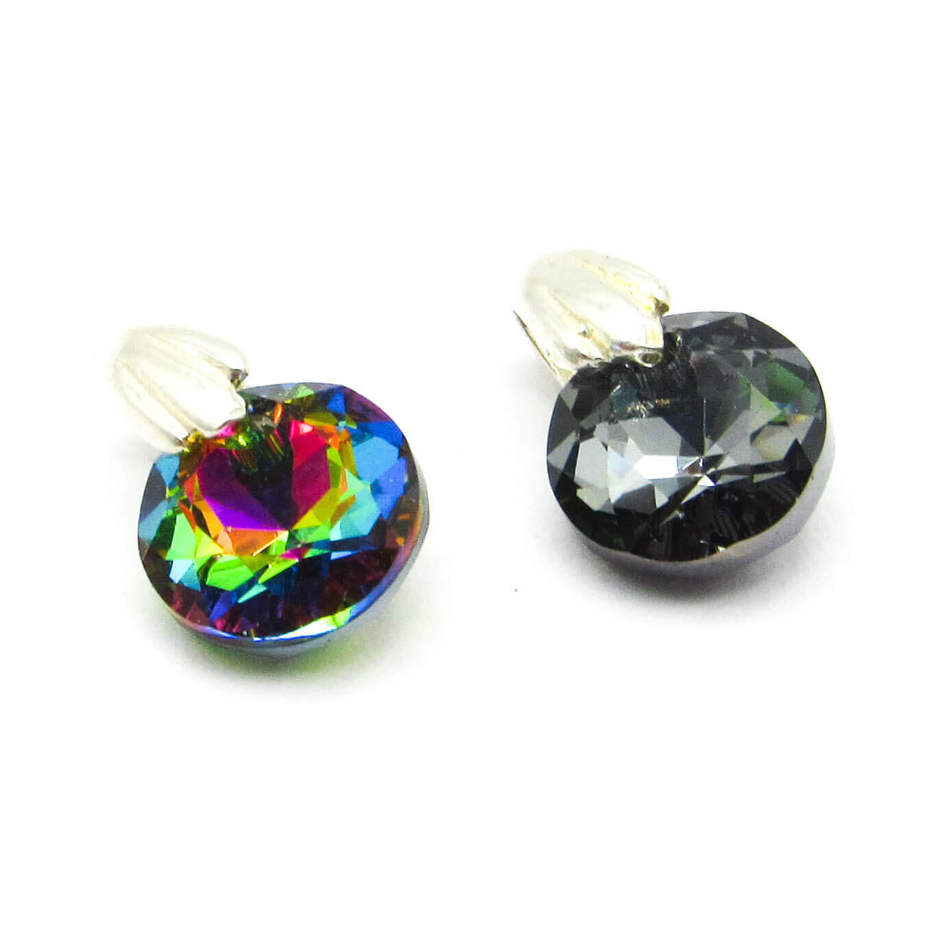 DIJE CRISTAL 8MM /PLATA